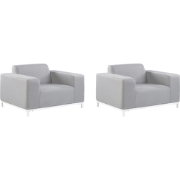 ROVIGO - Fauteuil - Lichtgrijs - Polyester