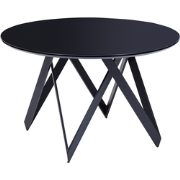 OXHILL - Ronde eettafel - Zwart - 90 cm - MDF