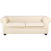 CHESTERFIELD - Chesterfield bank 2-zits - Crème - Leer