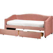 VITTEL - Bed met opberger - Roze - Polyester