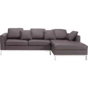 OSLO - Hoekbank - Bruin - Linkerzijde - 270 cm - Leer