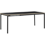 AVIS  - Uitschuifbare eettafel - Zwart - 90 x 140/190 cm - MDF