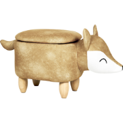 FOX  - Poef - Oranje - 32 cm - Fluweel