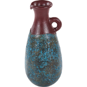 VELIA - Decoratieve vaas - Blauw/Bruin - Terracotta