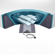 WASSERBETT SET - Waterbed - Wit  - 160 x 200 cm  - Schuimstof