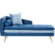 GONESSE - Chaise longue - Marineblauw - Fluweel