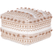 KARAW - Poef - Lichtbeige - Katoen