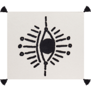 SEDIO - Deken - Wit/Zwart - 125 x 150 cm - Katoen