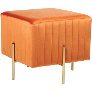 DAYTON - Poef - Oranje - Fluweel