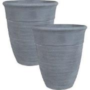 KATALIMA - Bloempot set van 2 - Grijs - 50 cm - Stenenmix