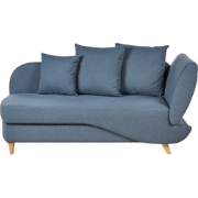 MERI II - Chaise longue - Donkerblauw - Rechtszijdig - Fluweel