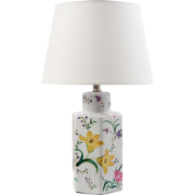 CAVADO - Tafellamp - Wit - Porselein/Linnen