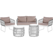 RAVELLO - Tuinkussenhoezen set - Beige - Polyester