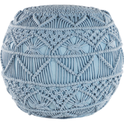 KAYSERI  - Poef - Blauw - 40 cm - Katoen