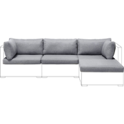 SANO II - Tuinkussenhoezen set - Lichtgrijs - Polyester