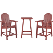 ADIRONDACK - Balkonset - Donkerrood - Kunsthout