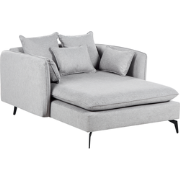 CHARMES - Chaise Longue - Lichtgrijs - Polyester