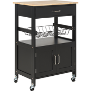 LUGO - Keukentrolley - Zwart - MDF