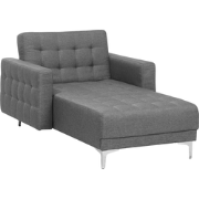 ABERDEEN - Chaise longue - Lichtgrijs - Universeel - Polyester