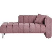 LANNILS - Chaise longue - Roze - Rechtszijdig - Polyester