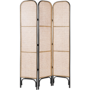 POTENZA - Kamerscherm - Naturel/Zwart - Rotan