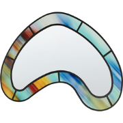 BOUVRON - Wandspiegel - Meerkleurig - Glas/MDF