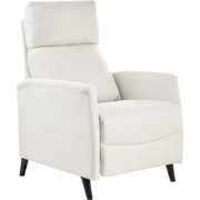 SELVIK - Relaxfauteuil - Gebroken wit - Stof