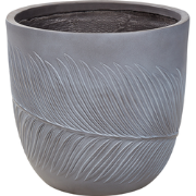 FTERO - Bloempot - Grijs - 42 x 42 x 40 cm - Kleivezel