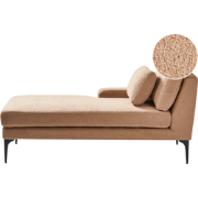 EWRON - Chaise longue - Zandbeige - Rechtszijdig - Bouclé
