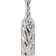 BASSANIA - Decoratieve vaas - Zilver - Keramiek