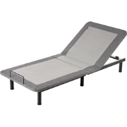 BRUNOY - Bedframe verstelbaar - Grijs - 80 x 200 cm - Polyester