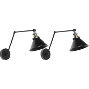 NARVA  - Wandlamp - Zwart  - Metaal
