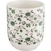 Clayre & Eef Mok Wit Groen Porselein Bloemen