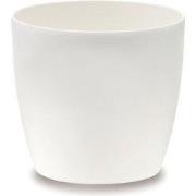Bloempot Brussels diamond rond 22 cm wit