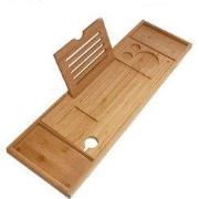 Luxe Bamboe Badrekje Uitschuifbaar met Boekenhouder / Tablethouder - U...