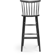 Lucia houten barkruk zwart gebeitst - 75 cm