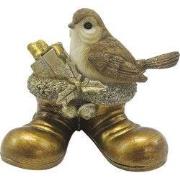 Clayre & Eef Beeld Vogel Goudkleurig Kunststof