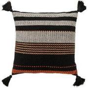 Dutch Decor TAMAR - Kussenhoes katoen 45x45 cm - Raven - zwart - met f...