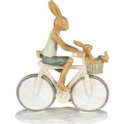 Clayre & Eef Beeld Konijn Wit Beige Polyresin