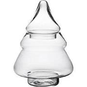 Clayre & Eef Voorraadpot Deksel Kerstboom Glas