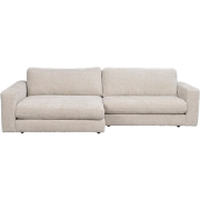 Duncan modulaire gestoffeerde hoekbank lichtgrijs/beige - links - 258 ...