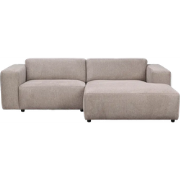Willard gestoffeerde 3-zits hoekbank beige - rechts - 234 cm