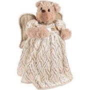 Clayre & Eef Kerstdecoratie Beer Beige Goudkleurig Kunststof