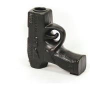 Candle holder - Gun - Ceramics- Black - 12x5x12cm