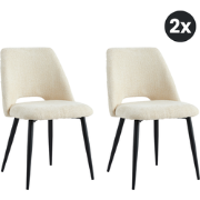 2x Eetkamerstoel Monta - Beige (Set van 2)
