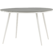 Aaron polywood tuintafel wit - Ø120 cm