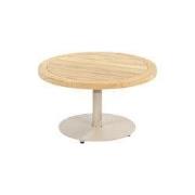 Volta teak salontafel centrale poot latte 60 cm dia. H35 cm 4SO