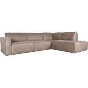 LABEL51 Hoekbank Kay - Taupe - Micro Suede - Rechts Voorstaand