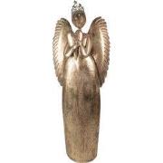 Clayre & Eef Kerstdecoratie Engel Goudkleurig Metaal