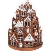Clayre & Eef Gingerbread house met LED Bruin Polyresin